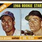1966 Topps baseball card #139 (B) Chicago Cubs rookies Byron Browne & Don Young VG