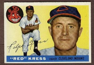 1955 Topps baseball card #151 Red Kress EX/NM Cleveland Indians