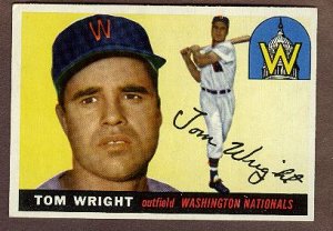 1955 Topps baseball card #141 (B) Tom Wright NM Washington Nationals