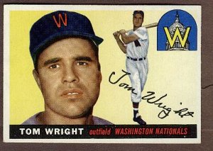 1955 Topps baseball card #141 (C) Tom Wright EX Washington Nationals