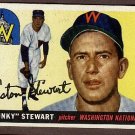 1955 Topps baseball card #136 (B) Bunky Stewart VG (crease) Washington Nationals