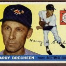 1955 Topps baseball card #113 (B) Harry Brecheen EX Baltimore Orioles