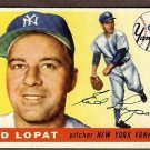 1955 Topps baseball card #109 (C) Ed Eddie Lopat EX/NM New York Yankees