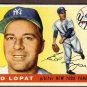 1955 Topps baseball card #109 (C) Ed Eddie Lopat EX/NM New York Yankees