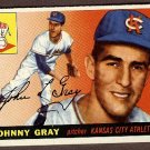 1955 Topps baseball card #101 (D) Johnny Gray EX/NM Kansas City Athletics