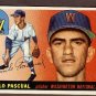1955 Topps baseball card #84 (C) Camilo Pascual VG/EX Washington Nationals