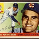 1955 Topps baseball card #77 (D) Arnold Portocarrero EX Kansas City Athletics