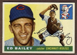 1955 Topps baseball card #69 Ed Bailey EX/NM Cincinnati Redlegs