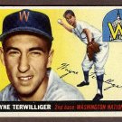 1955 Topps baseball card #34 Wayne Terwilliger VG Washington Nationals