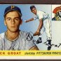 1955 Topps baseball card #26 (C) Dick Groat EX (miscut) Pittsburgh Pirates