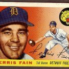 1955 Topps baseball card #11 (E) Ferris Fain VG (miscut) Detroit Tigers