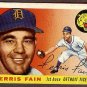 1955 Topps baseball card #11 (E) Ferris Fain VG (miscut) Detroit Tigers