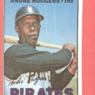 1967 Topps baseball card #554 Andre Rodgers EX (miscut on back) Pittsburgh Pirates