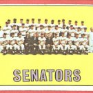 1967 Topps baseball card #437 Washington Senators team VG