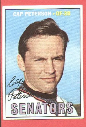 1967 Topps baseball card #387 Cap Peterson EX Washington Senators