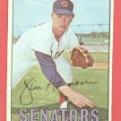 1967 Topps baseball card #291 Jim Hannan Ex Washington Seanators