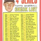 1967 Topps baseball card #278 4th Series checklist EX unmarked