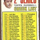 1967 Topps baseball card #103 2nd Series checklist w/ Mickey Mantle VG (rough cut edges) Unmarked