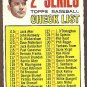 1967 Topps baseball card #103 2nd Series checklist w/ Mickey Mantle VG (rough cut edges) Unmarked