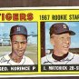 1967 Topps baseball card #72 George Korince & John Matchick RC rookies EX Detroit Tigers