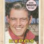 1969 Topps baseball card #606 Gene Mauch EX Montreal Expos