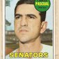 1969 Topps baseball card #513 Camilo Pascual NM Washington Senators