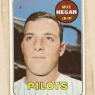 1969 Topps baseball card #577 Mike Hegan EX/NM Seattle Pilots