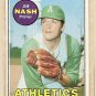 1969 Topps baseball card #546 Jim Nash NM Oakland A's
