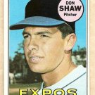 1969 Topps baseball card #183 Don Shaw EX/NM
