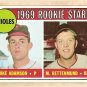 1969 Topps baseball card #66 Mike Adamson & Merv Rettenmund RC rookies EX