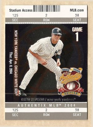 2004 Fleer Authentix baseball card #140 Drew Henson NM/M