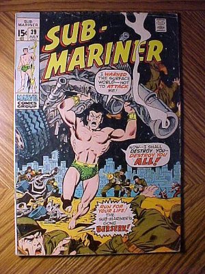 Marvel Comics Sub-Mariner #39 G/VG