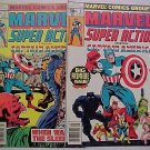 Marvel Super Action comic book #1 & 2 1977 Starring Captain America VG