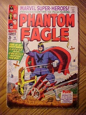 Marvel Super-Heroes comic book #16 1968 VG Phantom Eagle, Human Torch