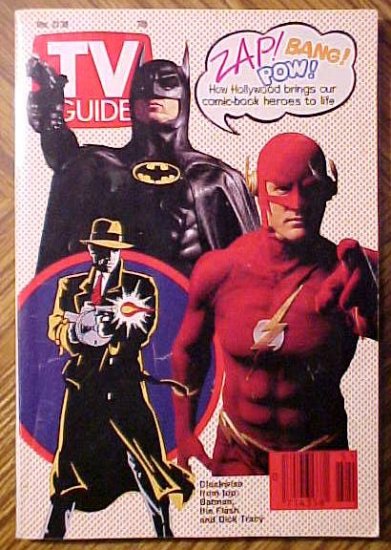 Tv Guide Magazine December 1990 Comic Book Super Heroes