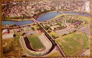 Postcard - Harvard Stadium & School, unused, EX/Nm condition