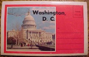 Postcard - Washington DC fold-out packet set, 1960's? unused, VG condition, see pics