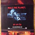 Planet of the Apes movie trading cards fold-out promo brochure, NM/M HD cardstock, very cool