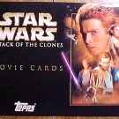 Star Wars Attack of the Clones Movie Topps cards promo brochure, tri-fold, NM/M
