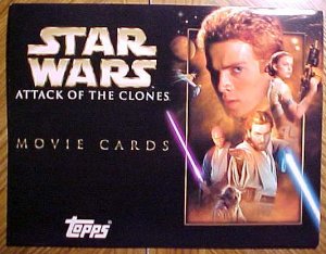 Star Wars Attack of the Clones Movie Topps cards promo brochure, tri-fold, NM/M