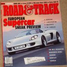 Road & Track magazine April 2001, European Supercars, Porsche, Lambo, Maserati, De Tomaso