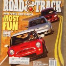 Road & Track magazine January 2003 Mini Cooper S, Beetle Turbo S, PT Cruiser Turbo, Audi A8
