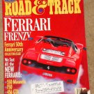 Road & Track magazine January 1997 Ferrari 50th anniv., 550 Maranello, F50, 456 GTA, F355 Spider