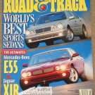 Road & Track magazine Febrauary 1999 Mercedes Benz E55 vs Jaguar XJR