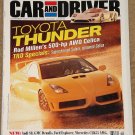 Car & Driver magazine November 2000 500HP Toyota Celica, Saleen S7 Audi S8 Ford Explorer Honda Civic
