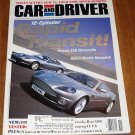 Car & Driver magazine November 2001 ferrari 550 Maranello vs Aston Martin Vanquish, Nissan Sentra