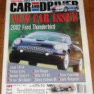 Car & Driver magazine October 2000 New Ford Thunderbird, Pontiac Aztek, Ford ranger, Suburu Outback