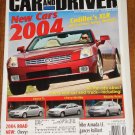 Car & Driver magazine October 2003 Cadillac XLR, Bentley Continental GT, Acura TL