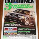 Car & Driver magazine May 2003 Audi RS6 Quattro vs Jaguar S-type R vs BMW M5 vs Mercedes E55 AMG