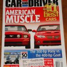 Car & Driver magazine January 2005 Ford Mustang vs Pontiac GTO, Ferrari F430, MB SLR